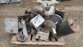 Assortment of Tractor Trailer Parts,  Air Tanks, Air Bags, Light Assembly (Row 5)