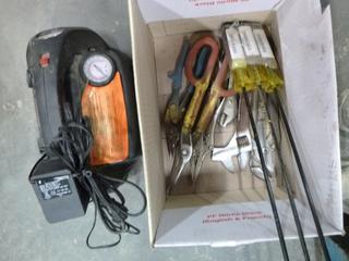 Motor Master Eliminator, Power Box, Power Pack with Invertor, Qty of Misc. Tools: Long Handled Screwdrivers, Vice Grips, Crescent Wrench, Tin Cutters (F1)