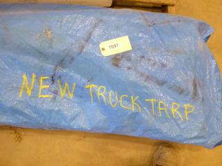 Unused Truck Tarp, Very Large, Heavy Duty, with Grommets for Tie Down, *Note: Unknown Size* (Y-4-2)