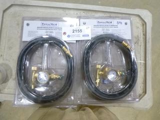 (2) Powerweld Argon Regulator Flowmeter (F2)