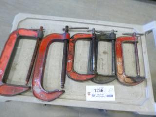 (2) 8 In. "C" Clamps, (3) 6 In. "C" Clamps (G-2)