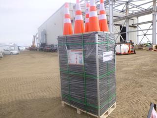 Unused TMG Industrial 29 In. Heavy Duty Reflective Traffic Cones, Model TMG-TC29, 252 Units on 1 Pallet (NORTH FENCE 12)