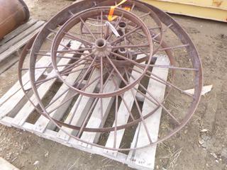 Qty of Steel Farm Implement Wheels (NORTH FENCE)