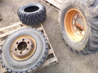 (1) Bighorn Tire, Size 2.0-27x11.00R14, (1) Firestone Tire, Size 12.5/80-18, C/w Rim, (1)Linglong Tire, Size 8.25-15NHS 14PR  (Row 5)