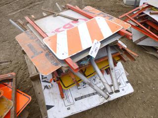 Qty of Misc Construction Signs and Stands (O-3-1)