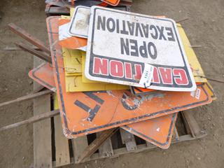 Qty of Misc Construction Signs and Stands (Row 2)