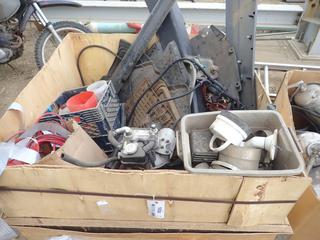 Qty of Automotive Parts Including Floor Mats, Tail Lights, Jumper Cables, Bumpers and More w/ Crate (NORTH FENCE)