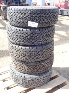 (5) BF Goodrich Rugged Trail LT265/70R17 All Terrain Tires, 80% Life