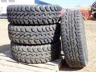 (3) Firestone Destination M/T LT265/70R17 Tires w/ Rims, (1) Nokian Rotiiva AT LT285/70R17 Tire w/ Rim