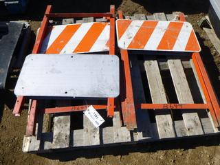 (3) Folding Construction Signs (Row 3)