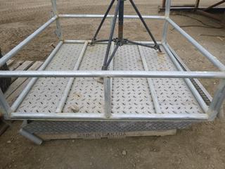 4 Step Aluminum Platform for Trailers, Collapsible Pipe Stand  (Row 5)