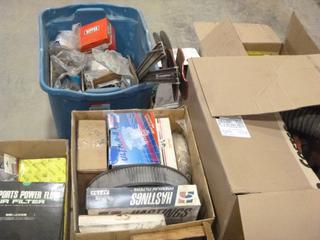 Qty of Filters, 3 In. Rubber Hose, (4) Traffic Cones and More