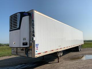 2018 Utility 53' T/A VS2RA Refrigerated Van Trailer c/w Carrier Reefer, Unit # 15144, VIN 1UYVS2536J6046320.