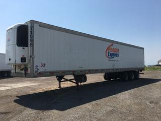 2009 Utility 53' Triaxle Refrigerated Van Trailer c/w Thermo King Reefer, Unit # T1596, VIN 1UYVS35329U778702.