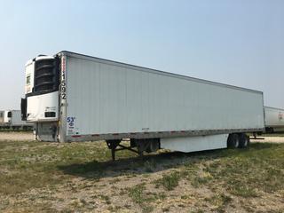 2016 Utility 53' T/A Refrigerated Van Trailer c/w Thermo King Reefer, Unit # 1592, VIN 1UYVS253XGM380905.