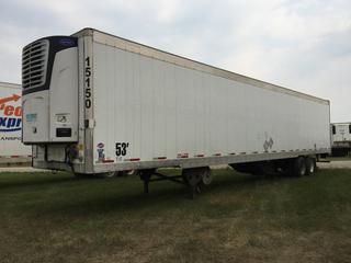 2007 Utility 53' T/A Refrigerated Van Trailer c/w Carrier Reefer, Unit # 15150, VIN 1UYVS25327U910719.
