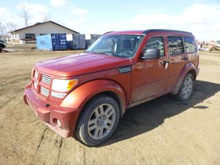 2008 Dodge Nitro RT 4X4 c/w 4.0L V6, Showing 208,679 Kms, A/T, A/C, 245/50R20 Tires at 20%, VIN 1D8GU586X8W126403 *Note: Starts With Boost, Rust On Body*
