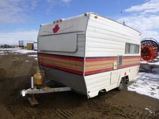 1972 Leisure Coach Frontier Converted To Utility Trailer c/w ST205/75R14 Tires w/ Spare,  13 Ft. 4 In. x 7 Ft. 11 In., VIN 7113372 (East Fence)