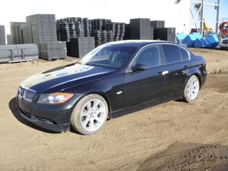 2006 BMW 330i c/w Inline 6, 6 Speed Manual, Showing 157,685 Kms, Fully Loaded, Power Sunroof, 225/40R16 Tires at 70%, VIN WBAVB33586AZ87780 *Note: Damage To Hood and Passenger Mirror*