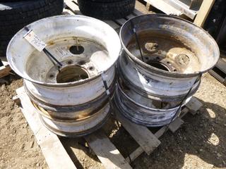 (4) Truck/Trailer Rims, 10 Bolt, 8 In. Wide, Fits 22.5 In. Tires (Row 3)