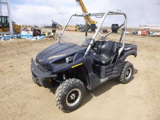 2011 Kawasaki Teryk 750 FI Side By Side c/w 3,388 Kms, 138 Hours, Diff Lock, 26x8-12 NHS Front Tires, 26x10-12 NHS Rear Tires, Manual Dump Box, Winch, VIN JKARFDP13BB502367 *Note: Smoke Damage* 