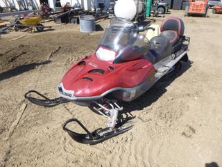 2008 Arctic Cat Bearcat 570 Snowmobile c/w 8,170 Kms, Attached Pintle Hitch and Carrier, VIN 4VF08SNW38T123800 