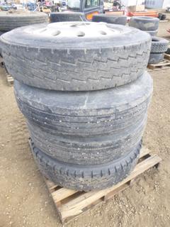 (4) 11R24.5 Tires w/ Rims (Row 1)