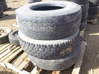 (1) Michelin 11R22.5 Tire, (1) Goodyear 385/65R22.5 Tire, (1) Aeolus 11R24.5 Tire (Row 1)