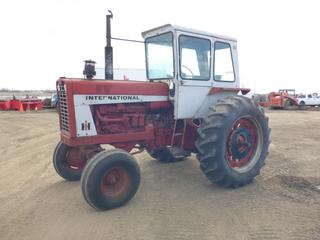 1967 International 856D c/w 6 Cyl, Diesel, Showing 4,399 Hours, 8 Speed Manual, Diff Lock, 18.4-38 Tires at 25%, 540/1000 PTO, 2 Hyd Outlets, Rear Wheel Weights, SN 7742SY  (East Side Wearhouse)