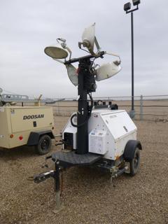 2014 Magnum Power MLT4080KV-01 8KW S/A Light Tower c/w 11,747 Hours, Pintle Hitch, 2,188 Lb Weight, Hydraulic Raise, Lower Mast, VIN 5AJLS1412EB411198 (Row 1)