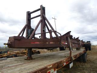 25 Ft. S/A Tank Cradle Trailer c/w 6 Ft. Neck Ext, Crank Landing Gear, Single Leg, Pintle Hitch, 275/70R22.5 Tires *Note: No VIN Top Trailer Only, Located Off Site at 607 17 Ave, Nisku, AB T9E 7T2, For More Information Contact Keith at 403-512-2504*