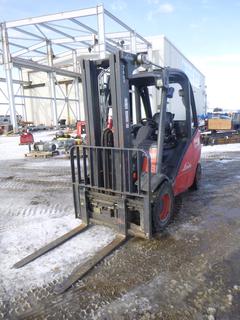 2007 H25D Linde Forklift c/w Diesel, Showing 3,479 Hours, 355/50-15 Front Tires at 70%, 23x9-10 Rears at 70%, 42 In. Forks, Side Shift, Tilt, Max Capacity 4,655 Lb, 3 Stage Mast, SN H2X393U03002 * Part Of The Complete Dispersal For Dragster Drilling* (East Side Warehouse)