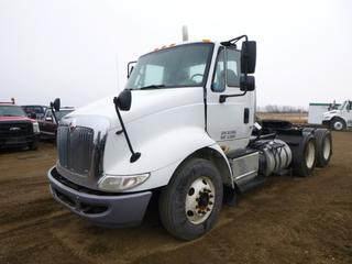 2015 International 8600 SBA Truck Tractor c/w A390 Diesel, 13 Speed Eaton Fuller, Showing 159,699 Kms, 22,005 Hours, GVWR 52,000 Lb, 179 In. W/B, Webasto, A/C, Diff Lock, 11R22.5 Tires at 50%, Front Axle Rating 12,000 Lb, Rear Axle Rating 40,000 Lb, 04/2022, VIN 1HSHXSNR2FH659135 *Note: CVIP 04/22, Engine Light On, Stop Engine Message*