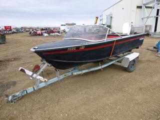 Starcraft Nova 15 Ft. Boat c/w Johnson 50 HP Motor and Johnson Hydro-Electric Drive, 1 7/8 In. Ball, B78-13ST Tires, SN 1006836 *Note: Running Condition Unknown*