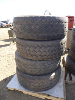 (4) Bridgestone M854 385/65R22.5 Tires (Row 1)