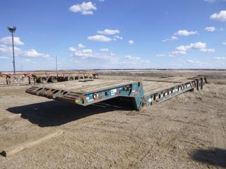 2005 Scona 50T 53 Ft. Tridem Scissorneck Lowboy Trailer c/w 10 Ft Wide, A/R Susp, P/U Throat, Center Roll, Rear Roll, 275/70R22.5 Tires, CVIP 09/2021, VIN 2E9250F3553003637 *Located At Satellite Yard*