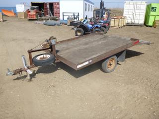 Utility Trailer c/w Custom Made Beaver Tail, 95 In. Trailer Deck, 43 In. Extension, 1 7/8 In. Ball, 145R12 Tires, Spare Tire, Manual Winch *Note: No VIN* *Located At Satellite Yard*