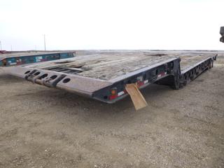 2007 Gerry's 55 Ft. Tridem Scissor Neck Lowboy c/w 10Ft 6 In Wide, P/U Throat, Center Roll, Rear Roll, Air Brakes, A/R Susp, Fold Up Beaver Tail, 275/70R22.4 Tires, CVIP 10/2021, VIN 2K9LB35557L052179 *Note: Damage To Deck* *Located At Satellite Yard*