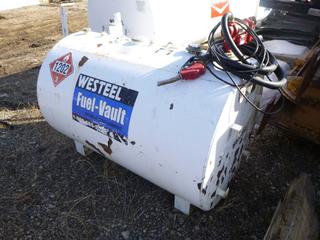 2011 Westeel 500 Gallon Diesel Double Containment Fuel Vault c/w Fill-Rite FR4200G 12VDC High Flow Pump and Nozzle, SN M1100530.
