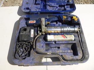 Lincoln 1200 Power Luber c/w (2) Batteries, Charger & Tube of Grease, Running Condition Unknown.