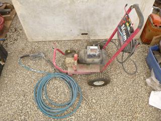 Storm Pressure Washer, 2 HP, 230 Volts, 1,500 PSI, Working Condition Unknown.