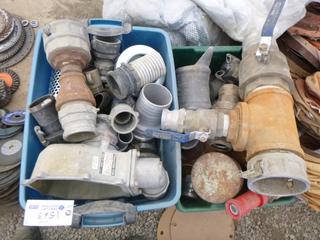 Quantity of Water Fittings, Pump Parts & (2) Totes.