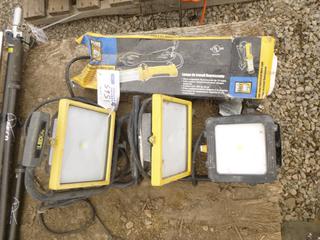 (1) Powerfist Florescent Work Light, (3) LED Light, Working Condition Unknown.