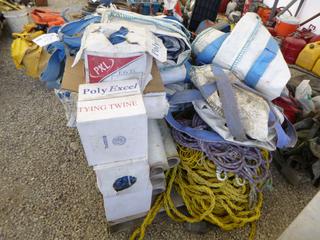 Quantity of Sand Bags, Rope & Plastic Wrap.