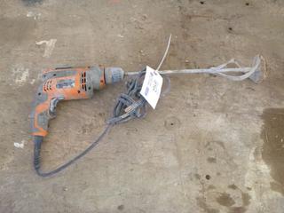 Ridgid 3/8 Drill, 120 Volts, Working Condition Unknown.