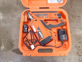 Paslode IM325XP Cordless Framing Nailer c/w (2) Batteries, Charger, Working Condition Unknown.