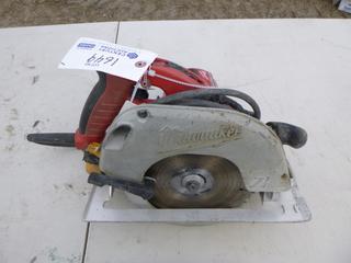 Milwaukee 7 1/4" Saw, Tilt Lock, 120 Volts, Working Condition Unknown.