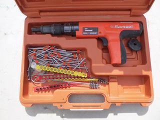 Ramset Powder Fastening System c/w Nails & Accessories in Kit, Working Condition Unknown.