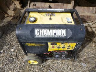 Champion 100107 Gas Generator c/w Electric Start, 7800 Starting Watts, 120/140 AC Volts, RPM 3600  60 HZ, 439cc. Showing 382 Hours.