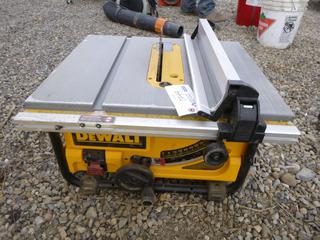 Dewalt 10" Table Saw, S/N 201812-DU064924,  Working Condition Unknown.